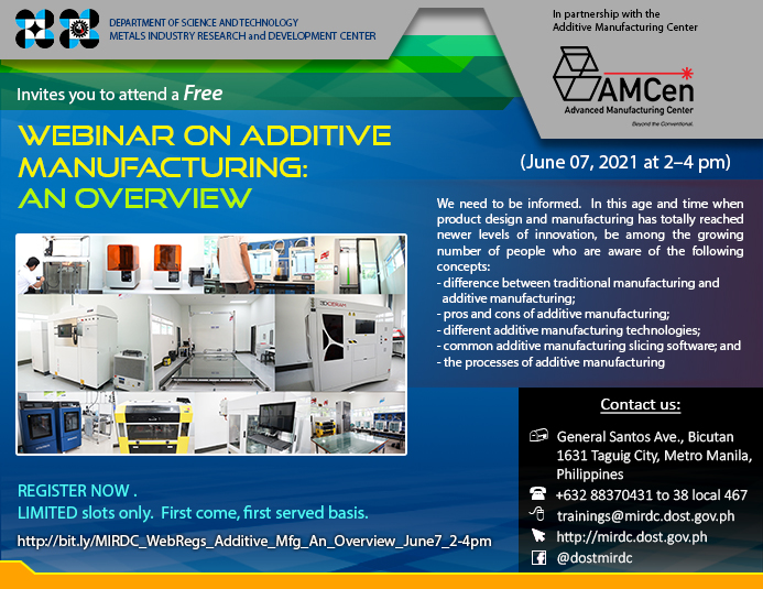 AMCEN webinar additive mfg poster