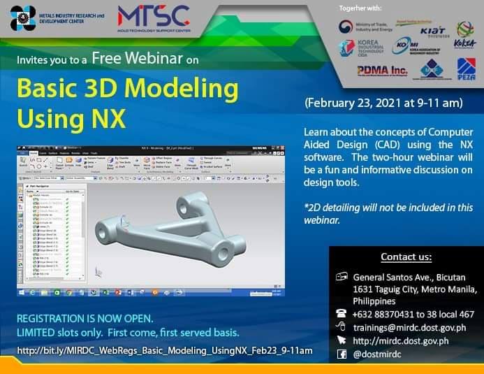 FREE WEBINAR BASIC 3D MODELING USING NX