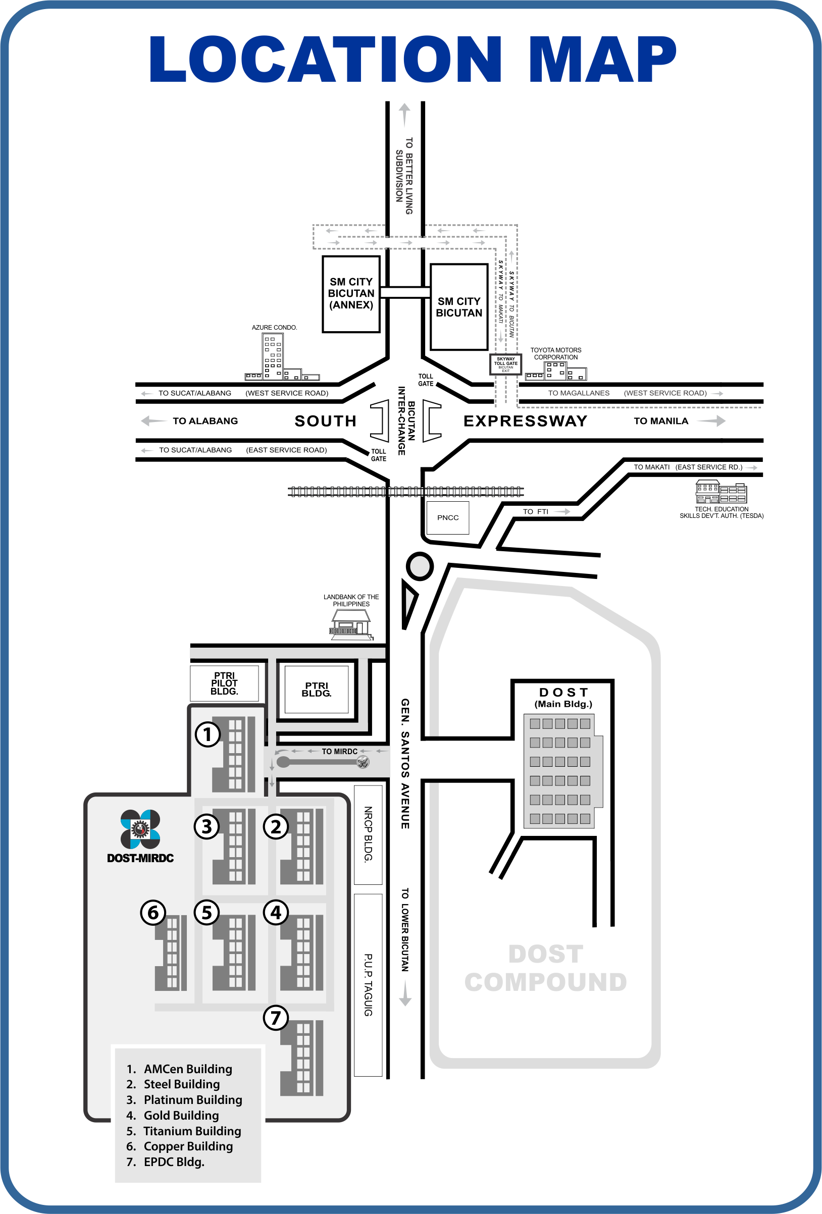 MIRDC LOCATION MAP V2023